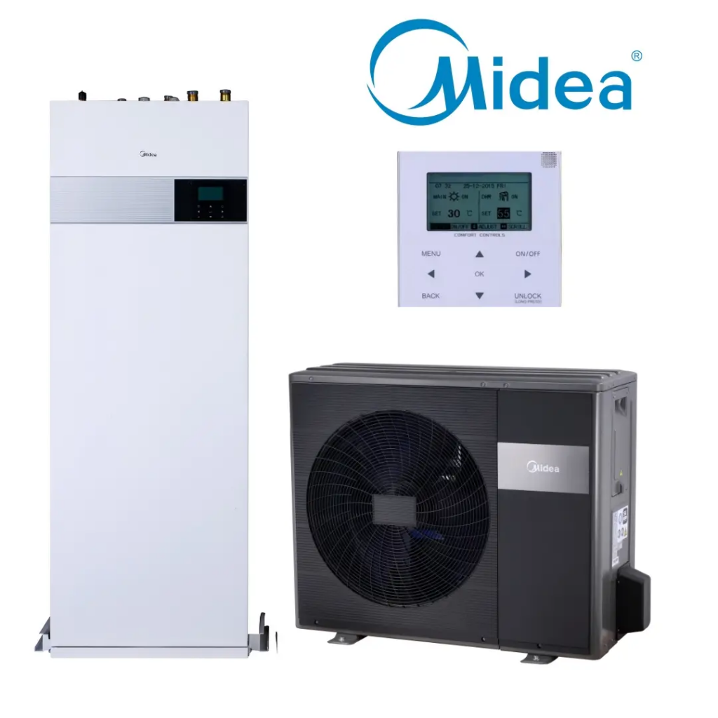 Midea M-thermal Arctic šilumos siurblio įrengimas + siurblys 4-10 kW, 190LTR